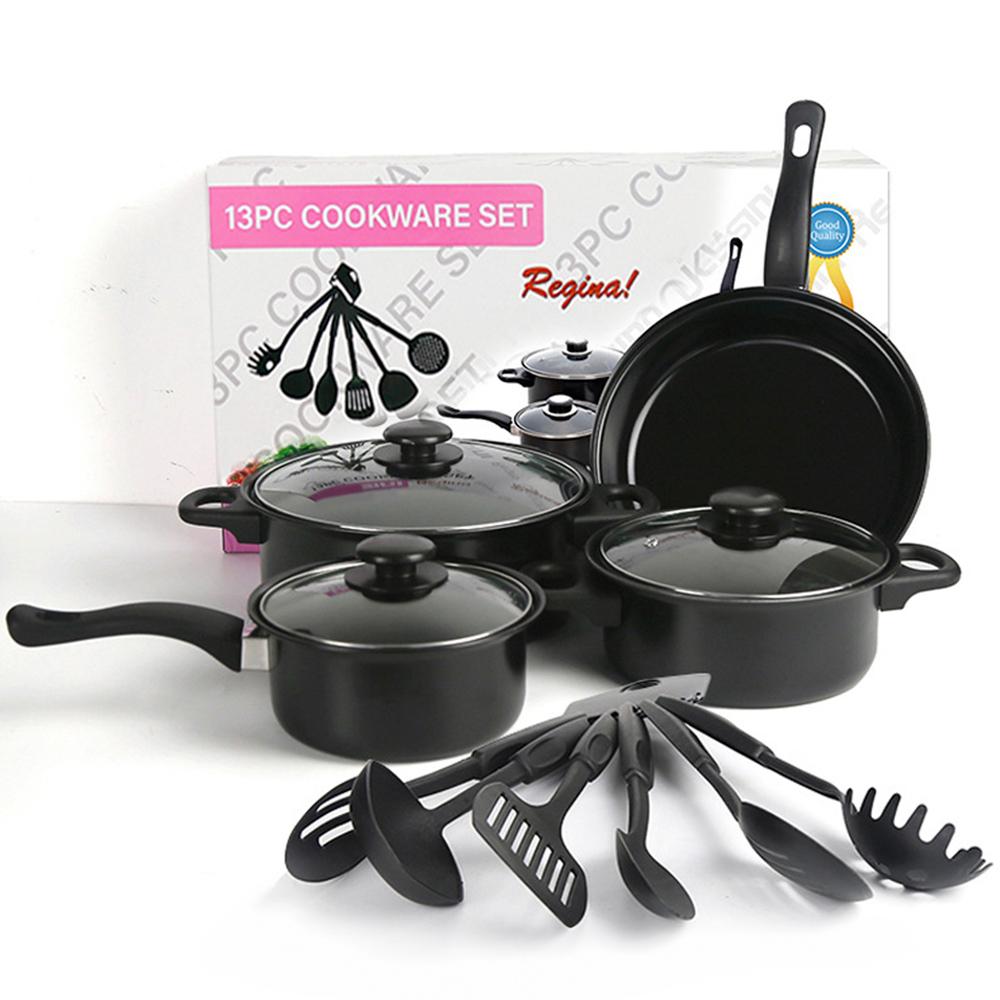 SET DE OLLAS Y JUEGO DE UTENCILIOS DE COCINA 13PZ