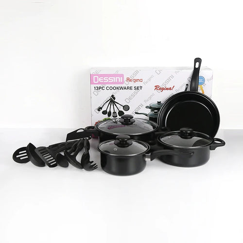 SET DE OLLAS Y JUEGO DE UTENCILIOS DE COCINA 13PZ
