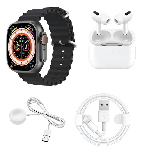 KIT RELOJ/ SMARTWATCH X8 NEGRO
