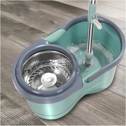 TRAPEADOR GIRATORIO PLASTICO CON BASE DE ALUMINIO (VERDE)