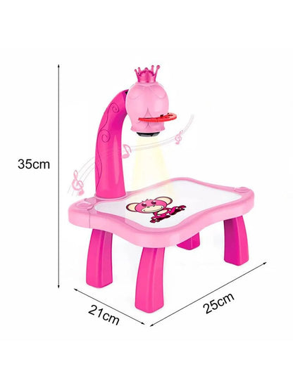 🎨 Mesa Happy Paint Rosada – Set de Dibujo Infantil (24 Piezas) 🖍️