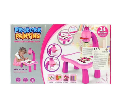 🎨 Mesa Happy Paint Rosada – Set de Dibujo Infantil (24 Piezas) 🖍️