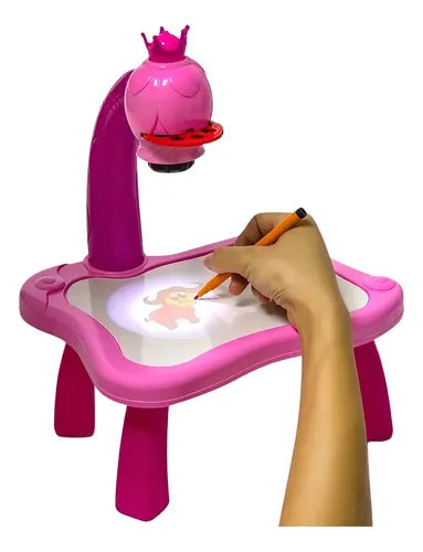 🎨 Mesa Happy Paint Rosada – Set de Dibujo Infantil (24 Piezas) 🖍️