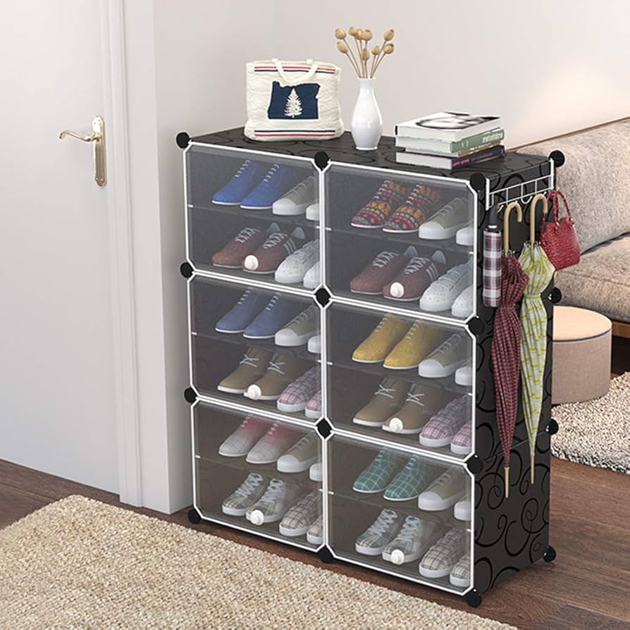 Zapatera 6 Divisiones con Tapa Plástica multifuncional