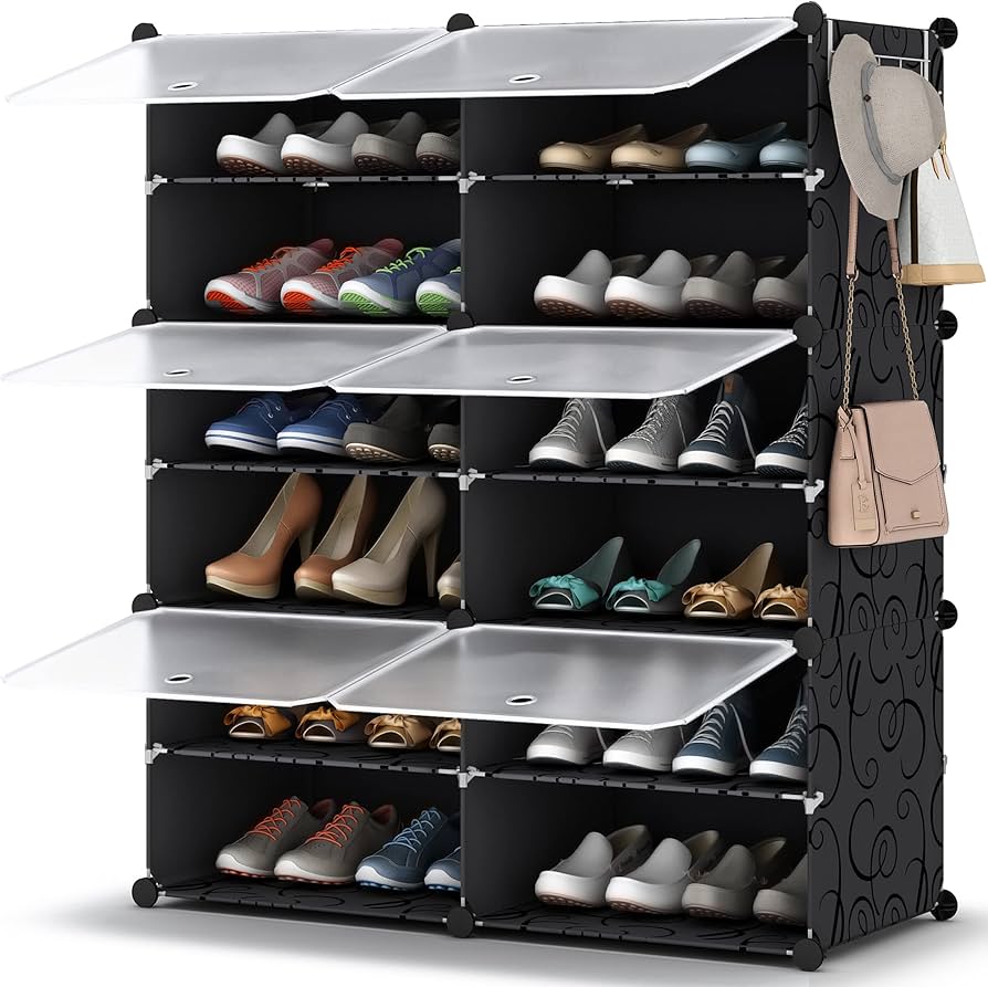 Zapatera 6 Divisiones con Tapa Plástica multifuncional